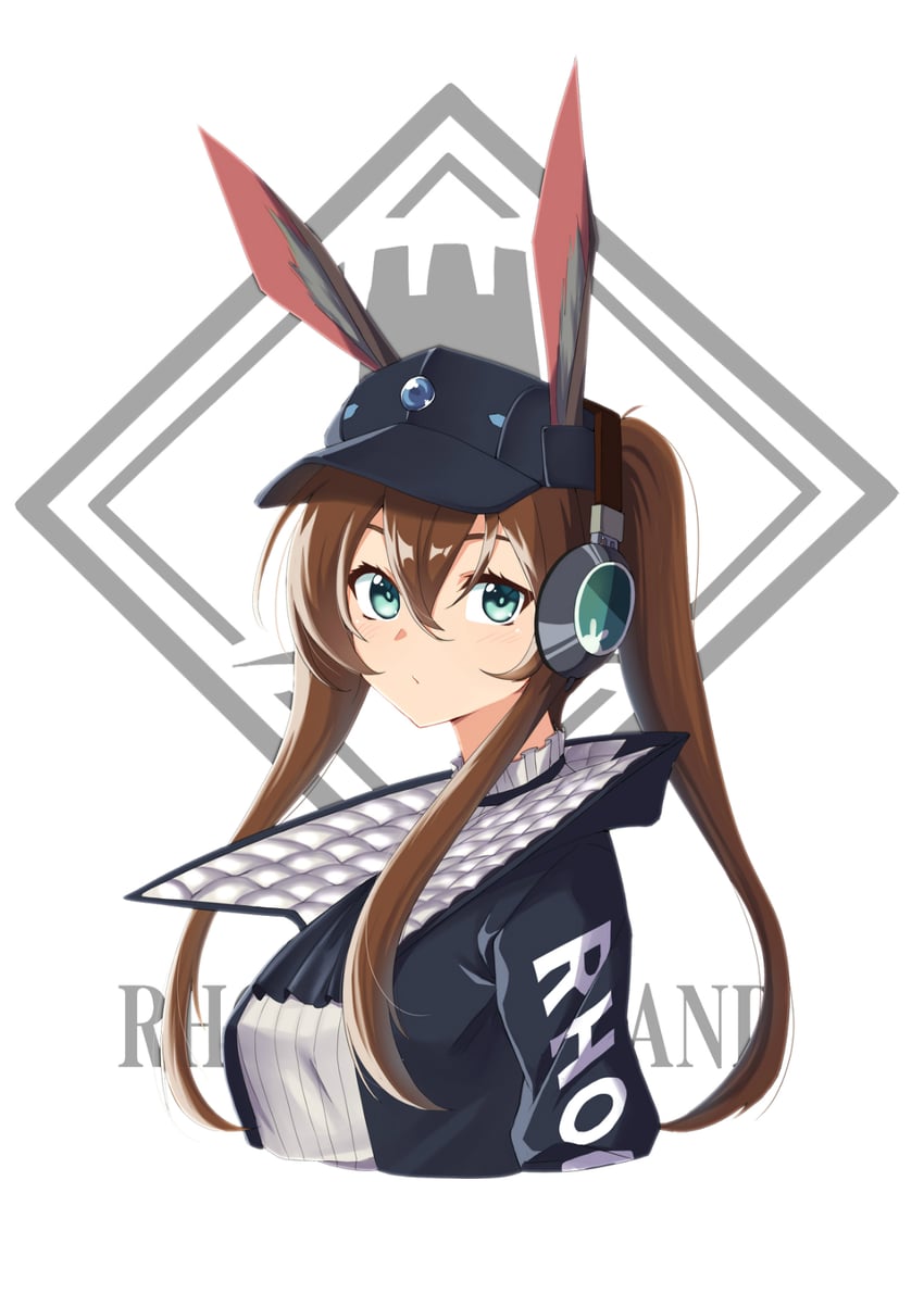明日方舟、阿米娅 (明日方舟)、阿米娅 (报童) (明日方舟) 1名女孩 兽耳 阿斯科特领巾 棒球帽 黑色细领带
