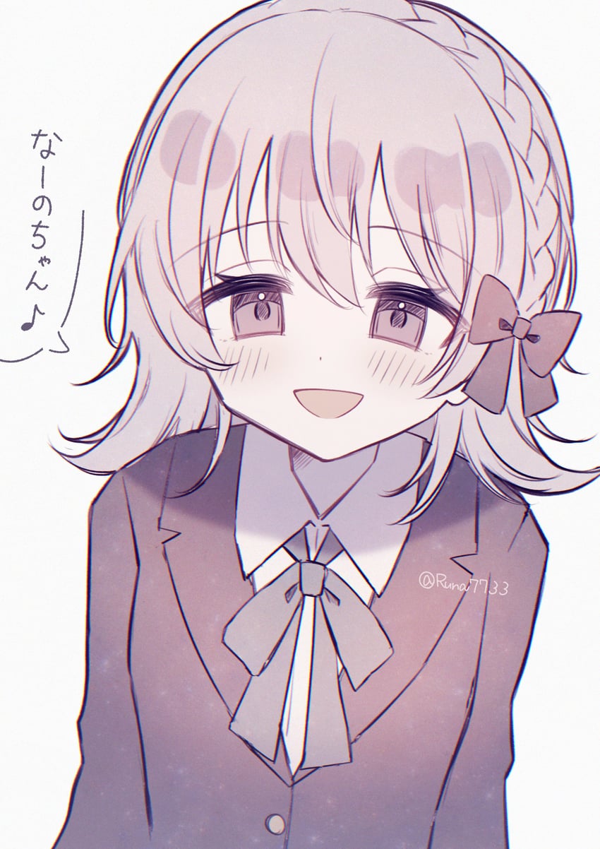 魔法少女的小镇审判、kurobe honoka 1名女孩 :D 黑色蝴蝶结 黑色夹克 西装外套