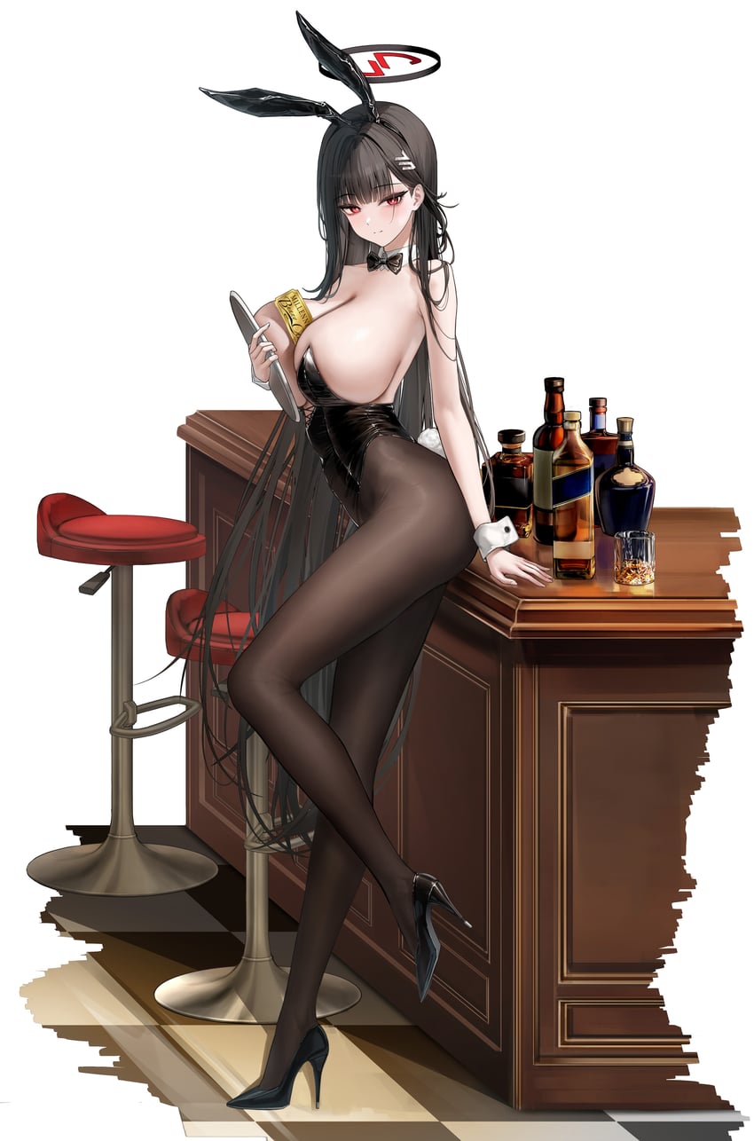 蔚蓝档案、莉央 (碧蓝档案) 1名女孩 替换服装 兽耳发箍 兽耳 乳沟