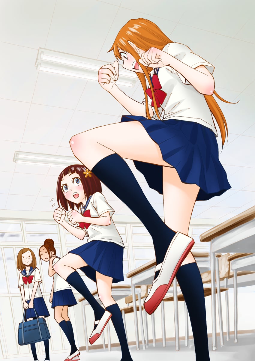 hanakaku 4个女孩 包 黑袜 金发 蓝眼