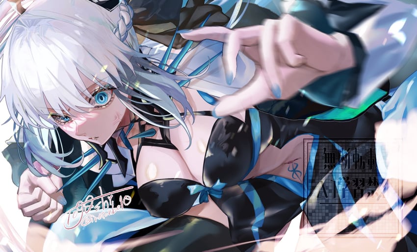 Fate/Grand Order、Fate系列、原创 1名女孩 青筋 生气 黑色蝴蝶结 蓝眼
