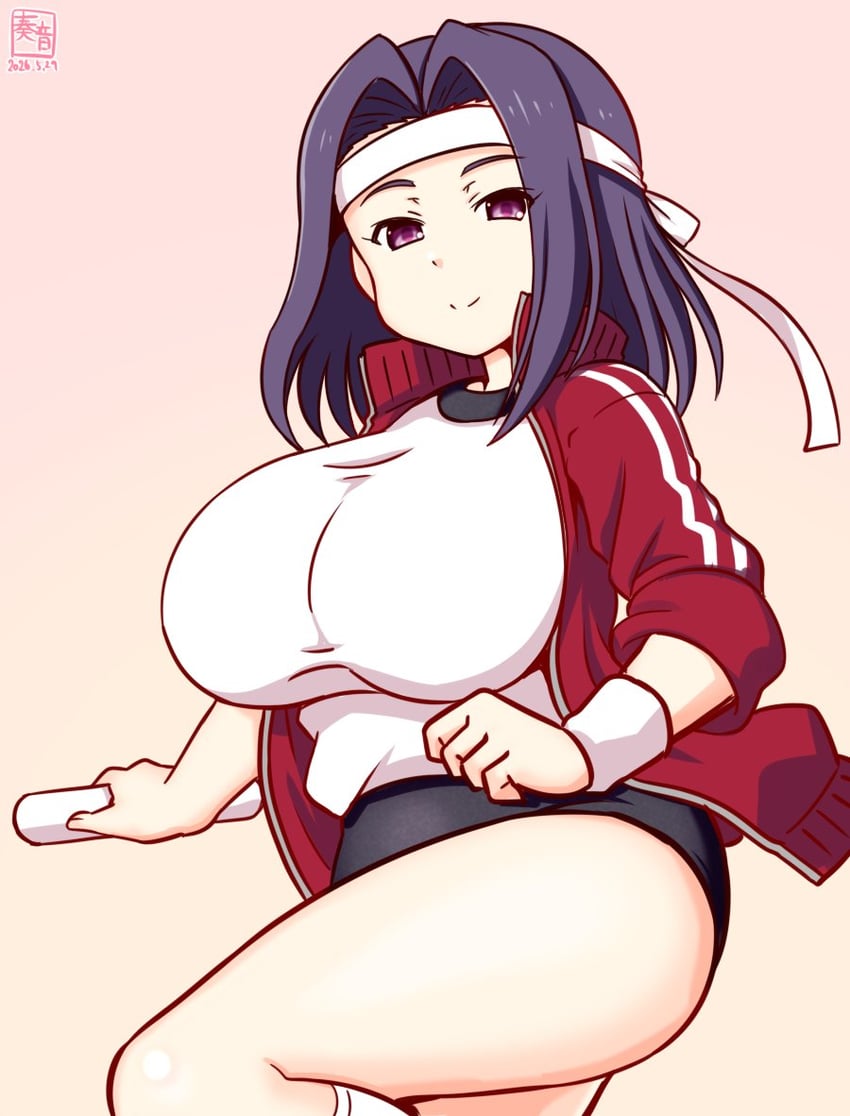 舰队Collection、龙田 (舰队收藏) 作者标志 黑色布鲁马/运动短裤 乳房 灯笼裤 有日期