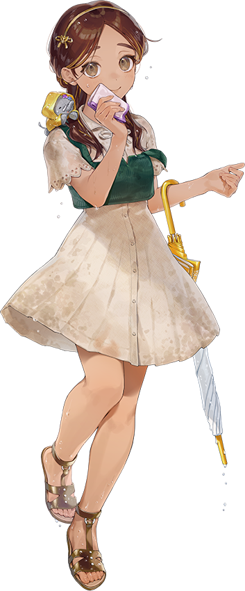 舰队Collection、吞武里 (舰队Collection)、thonburi (rainy season) (kancolle) 1名女孩 肩上的动物 闭嘴 收起的伞 深色皮肤女性