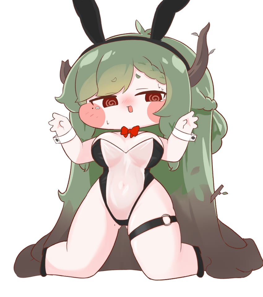 提卡尔、mistletoe (trickcal) @_@ 替换服装 兽耳发箍 兽耳 大腿间可见臀部