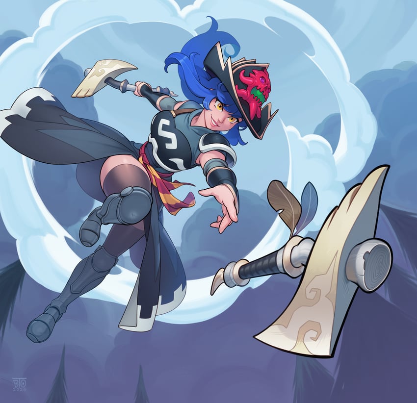 Old School RuneScape、原创、Runescape 1名女孩 铠甲 铠甲靴 斧头 黑色长袍