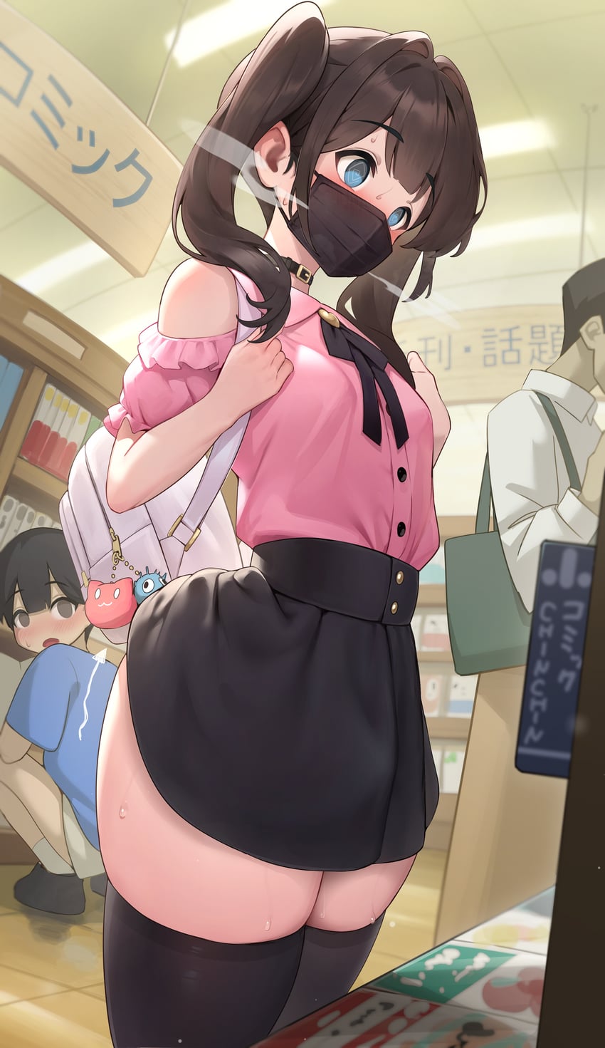 原创 3个男孩 惊讶 @_@ 箭头（符号） 背包