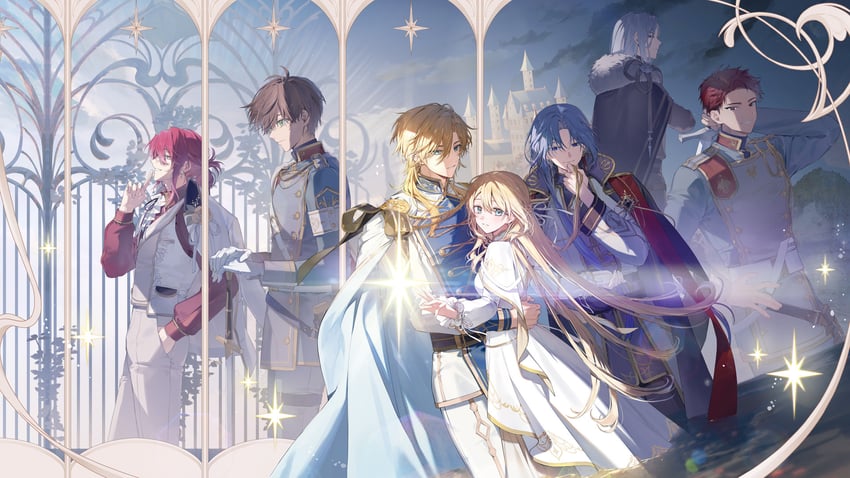 the goddess of tears ~restoration~、dalis (the goddess of tears)、fran (the goddess of tears) 1名女孩 6个以上男孩 金发 蓝眼 蓝发