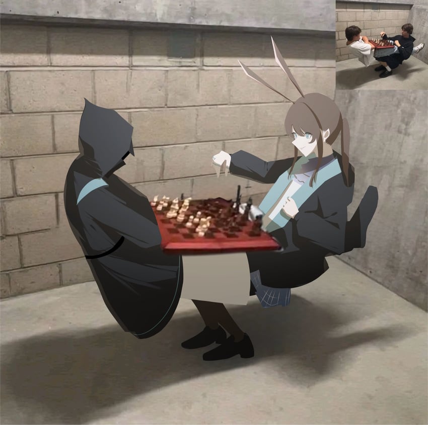 明日方舟、阿米娅 (明日方舟)、博士 (明日方舟) 1名女孩 1个其他角色 性别不明 兽耳 阿斯科特领巾
