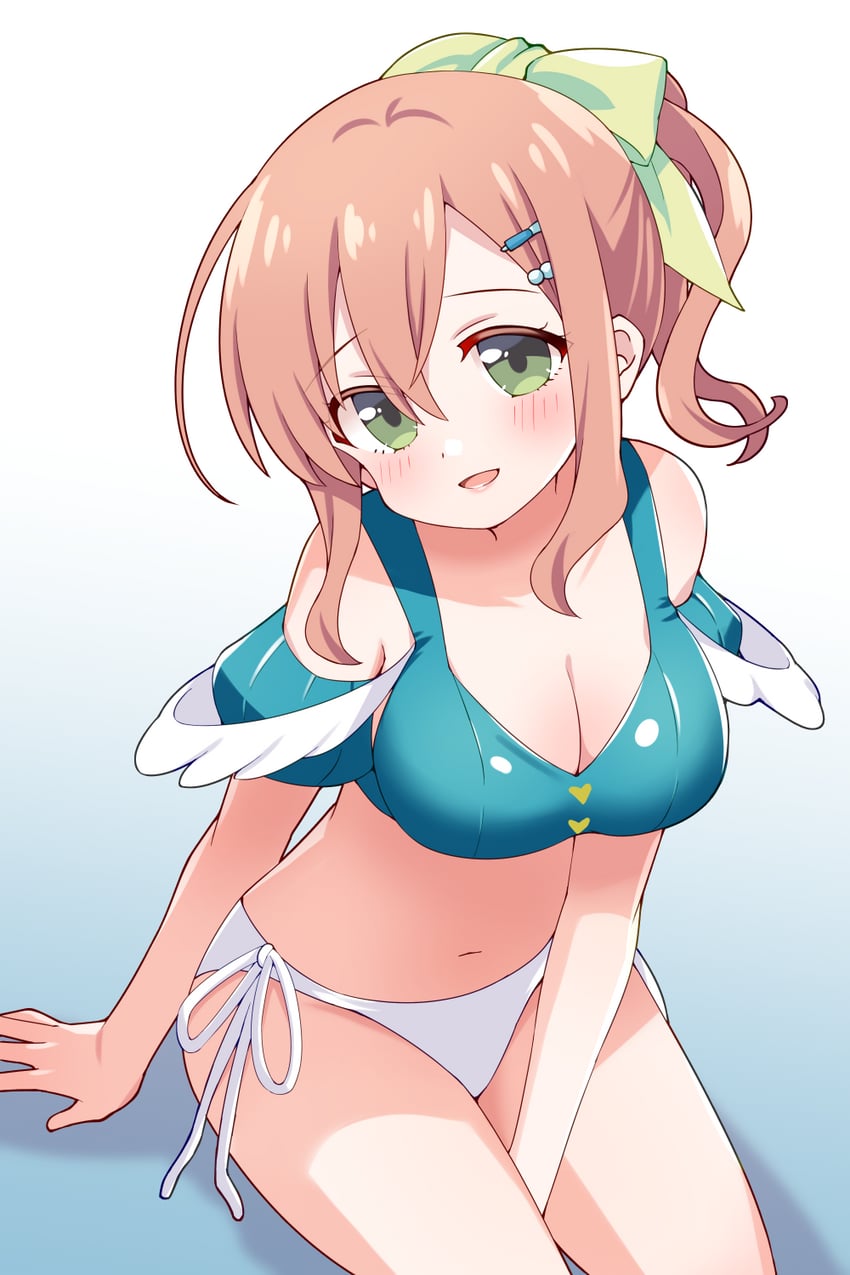 Slow Start、户仓永子 1名女孩 腿间 比基尼 脸红 蝴蝶结
