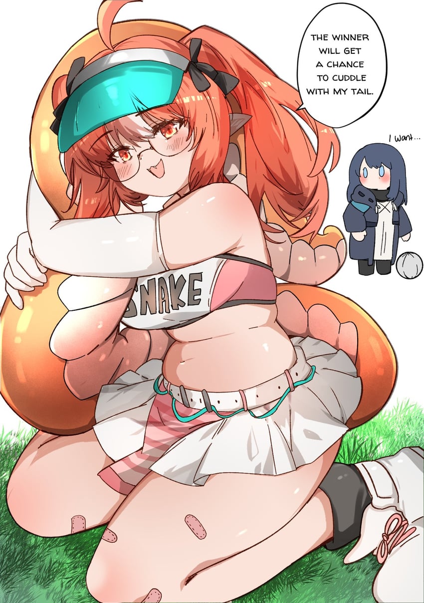 明日方舟、博士 (明日方舟)、博士 (女) (明日方舟) 2名女孩 :D 呆毛 踝靴 创可贴