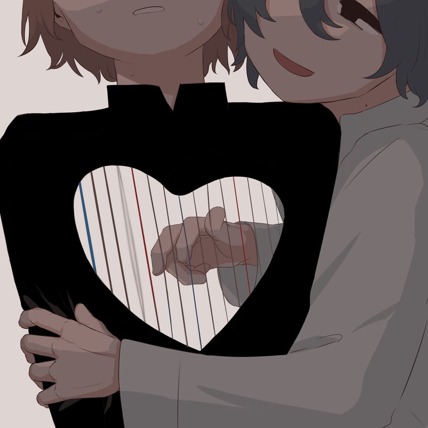 原创 1名男孩 1名女孩 黑瞳 黑发 黑色裙子