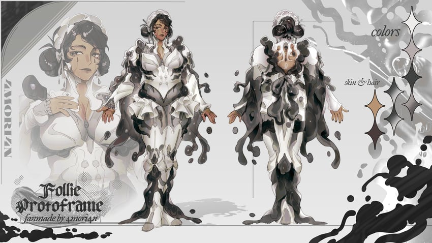 星际战甲、follie (warframe) 1名女孩 作者名 生物机械 蝴蝶结 束胸