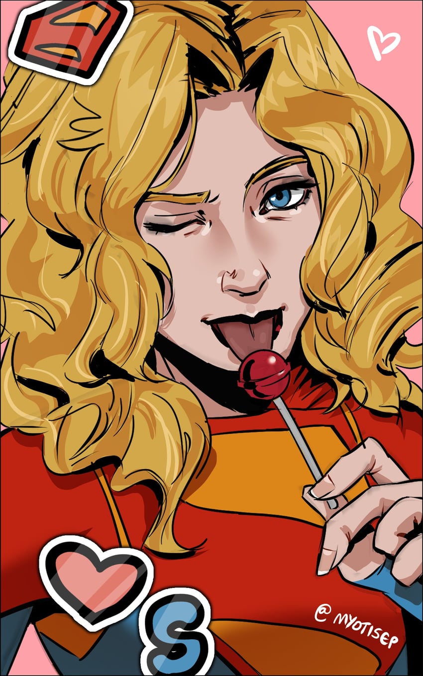 DC漫画、超人系列、超级少女 1名女孩 作者名 金发 蓝紧身衣 紧身连体衣