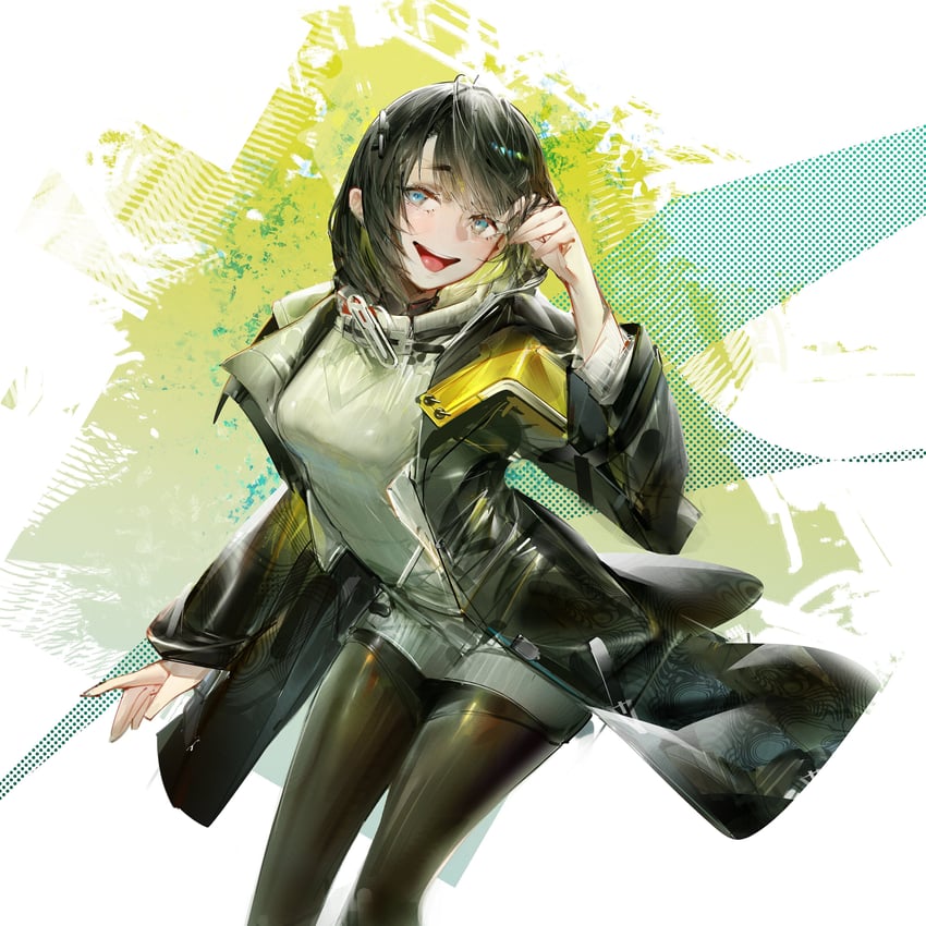 明日方舟、明日方舟：终末地、管理员 (明日方舟) 腰带 黑色内裤 黑袜 斗篷 眼中菱形