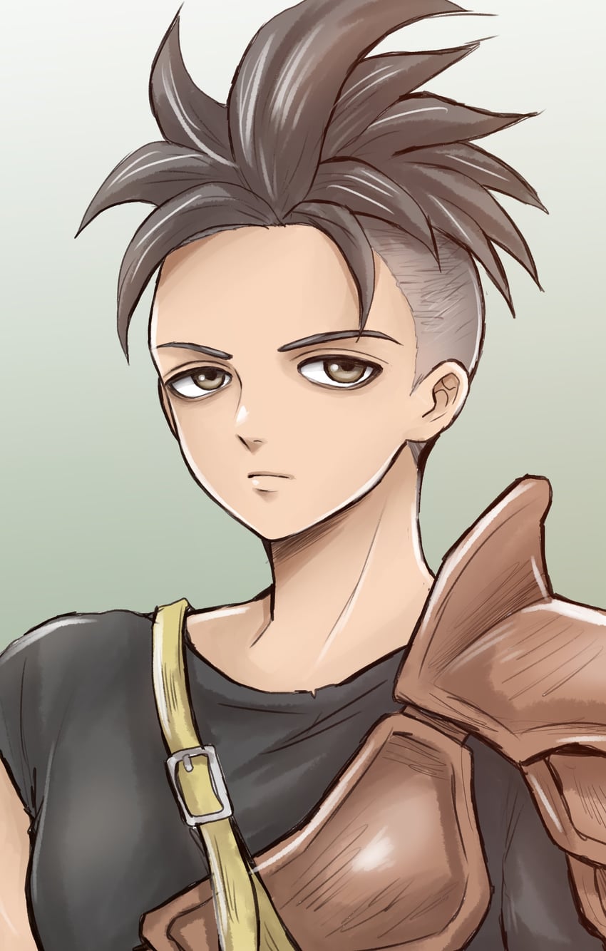 勇者斗恶龙、dragon quest xii、hero (dq12) 1名男孩 眼袋 腰带扣 黑色裙子 棕眼睛