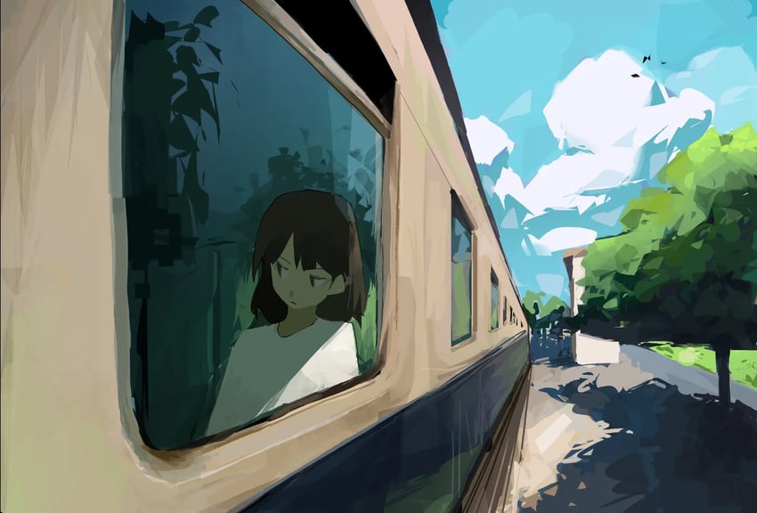 原创 鸟 波波头 汽车座椅 云 多云天空