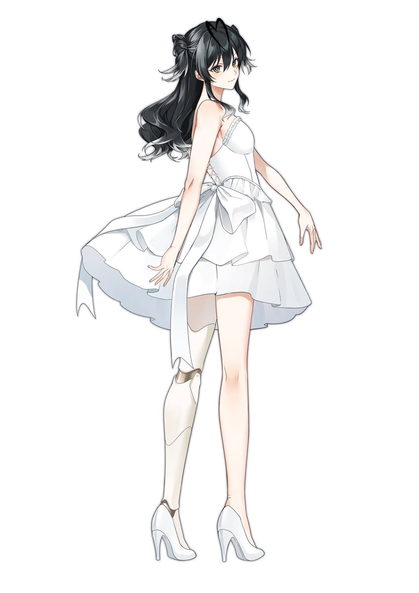 原创 1名女孩 呆毛 后背蝴蝶结 裸臂 露肩