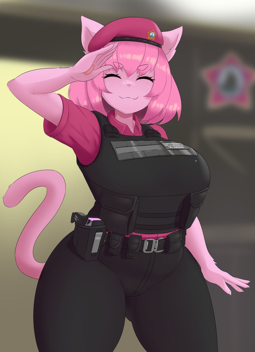 lilith's throne、claire (lilith's throne) 1名女孩 兽耳 腰带 贝雷帽 黑色皮带
