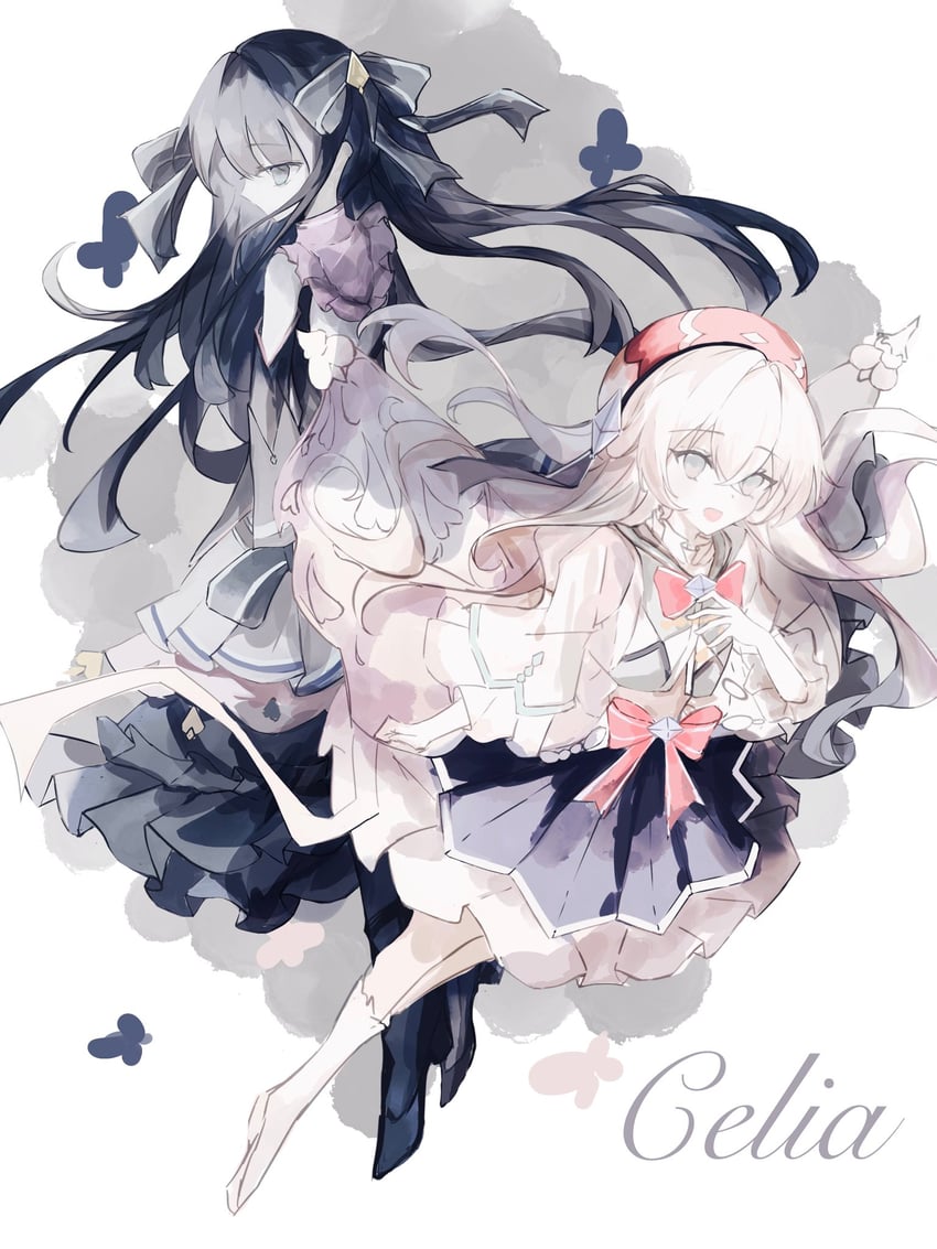 韵律源点 Arcaea、光 (Arcaea)、对立 (Arcaea) 2名女孩 作者名 露背 露肩 围兜领