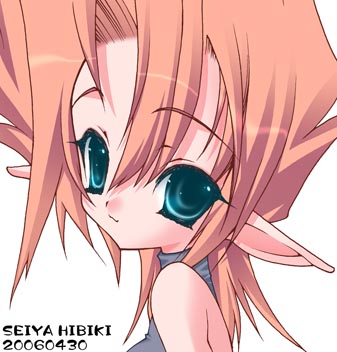 魔法学园MA、synclavia 1名女孩 2006年 猫脸笑 作者名 露肩