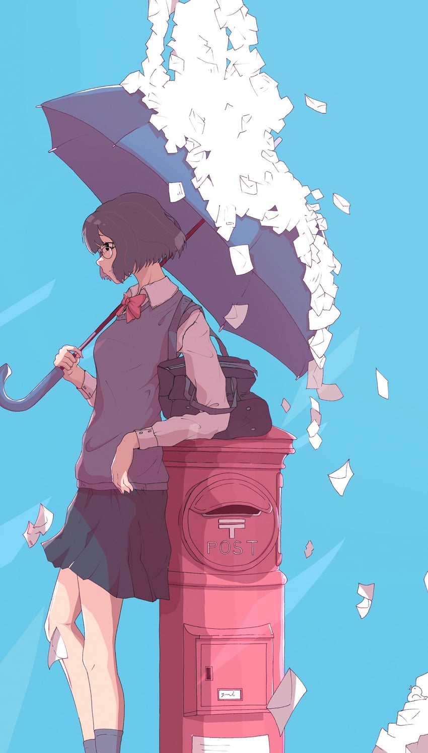 原创 1名女孩 包 鸟 诡异的雨 黑瞳
