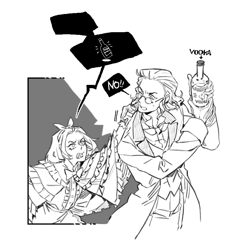 Classicaloid、弗朗茨·舒伯特 (Classicaloid)、柴可夫斯基 (古典华丽) 1名男孩 1名女孩 酒 生气 蝴蝶结