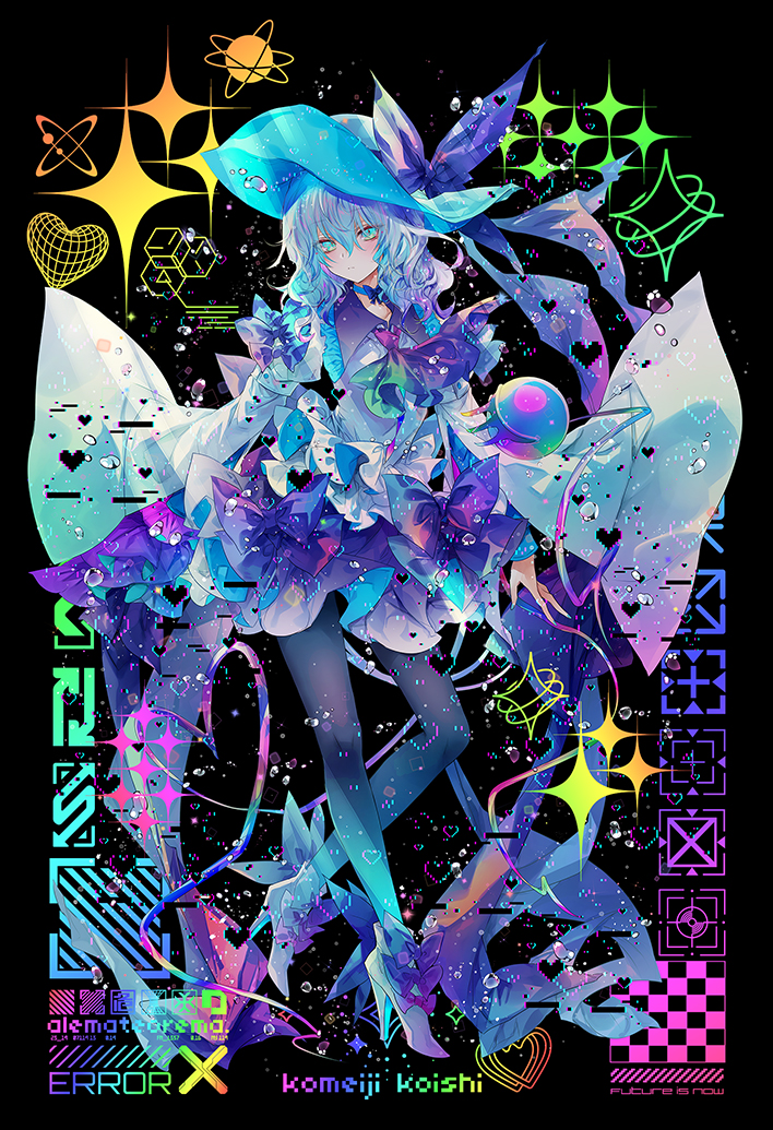 东方Project、东方LostWord、古明地恋 1名女孩 异色 异色瞳 异色发 黑色过膝袜