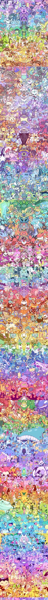 宝可梦、宝可梦 黑/白、宝可梦 钻石/珍珠/白金 猫脸笑 :D 闭眼挤眼 全员 异色