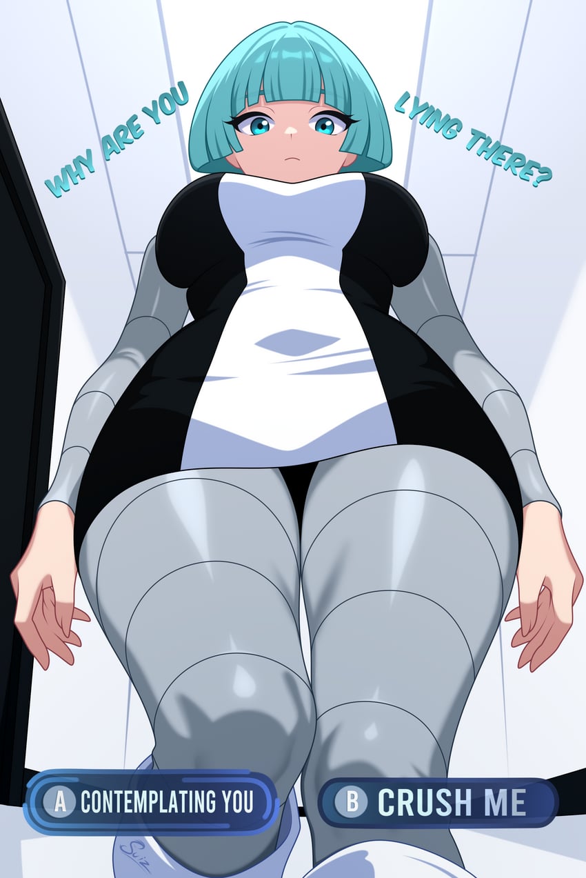 宝可梦、pokemon diamond/pearl/platinum、team galactic grunt 1名女孩 作者名 黑色连衣裙 蓝眼 蓝发