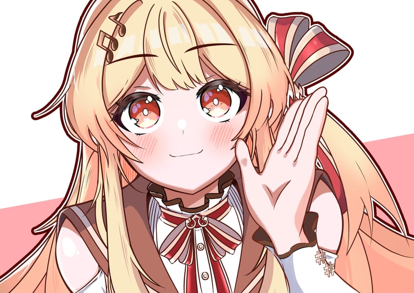 Hololive、hololive DEV_IS、otonose kanade 1名女孩 呆毛 金发 脸红 发饰