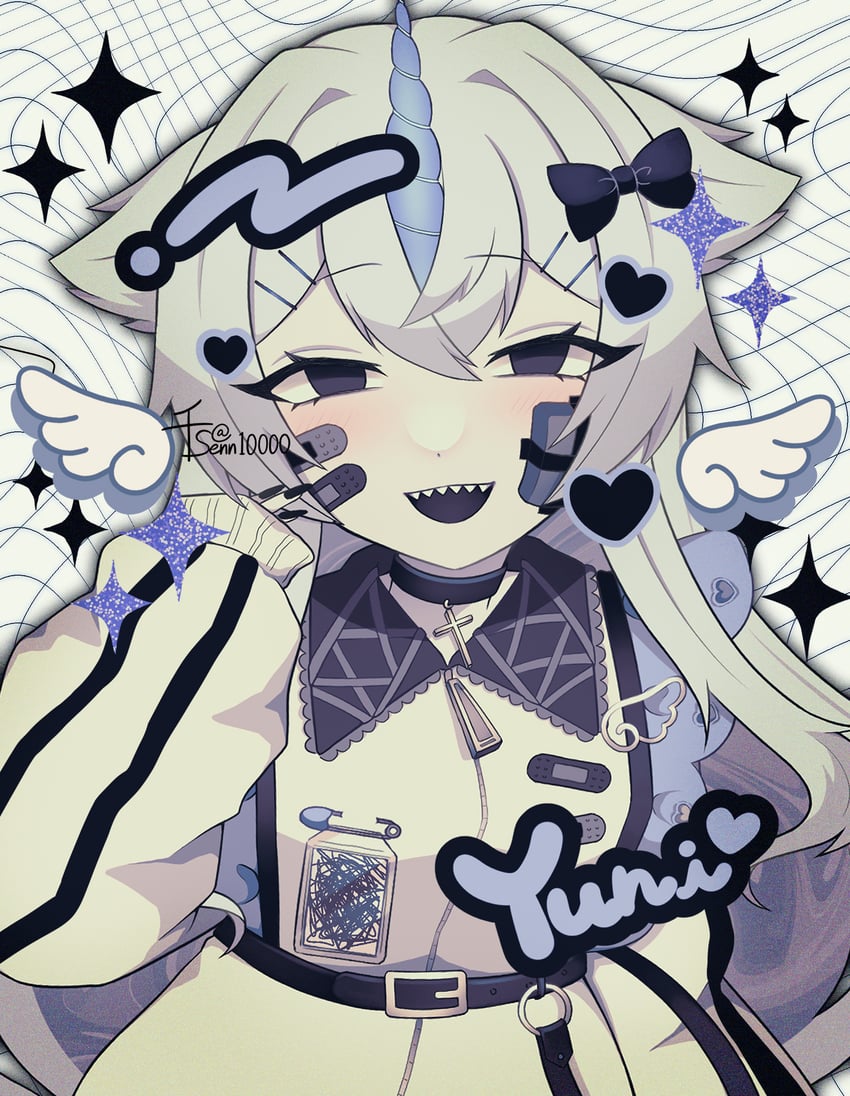 原创、yuni (senn10000) 1名女孩 作者名 创可贴 脸上的创可贴 腰带