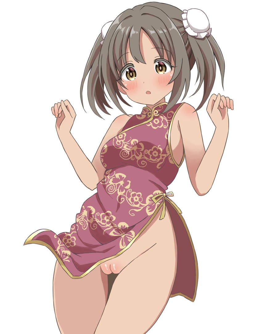 偶像大师、偶像大师 灰姑娘女孩、今井加奈 1名女孩 脸红 乳房 旗袍 中国风服饰