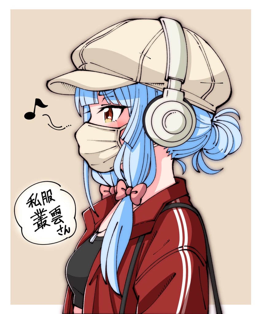 舰队Collection、丛云 (舰队收藏) 替换服装 不同发型 蓝发 齐刘海 棕色背景