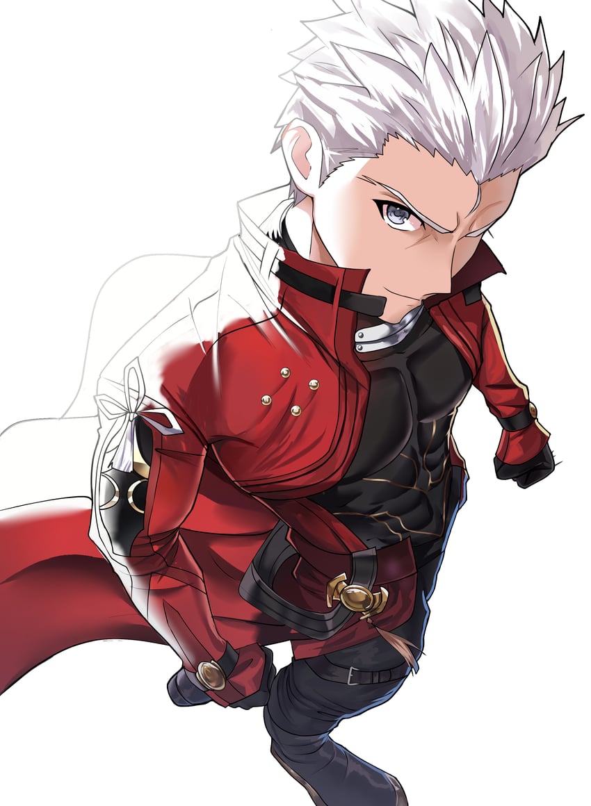 Fate/stay night、命运之夜 无限剑制、Fate系列 1名男孩 外套 深色皮肤男性 黑肉 男性重心