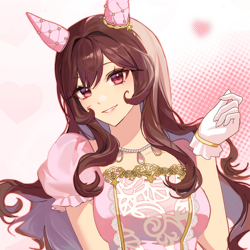 赛马娘、贵妇人 (La Dama Perfetta) (赛马娘)、贵妇人(赛马娘) 1名女孩 兽耳 乳房 棕发 棕尾巴