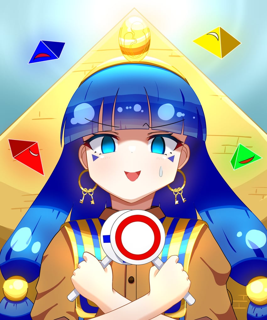 东方Project、道神鸣子 1名女孩 :D 蓝眼 蓝发 齐刘海