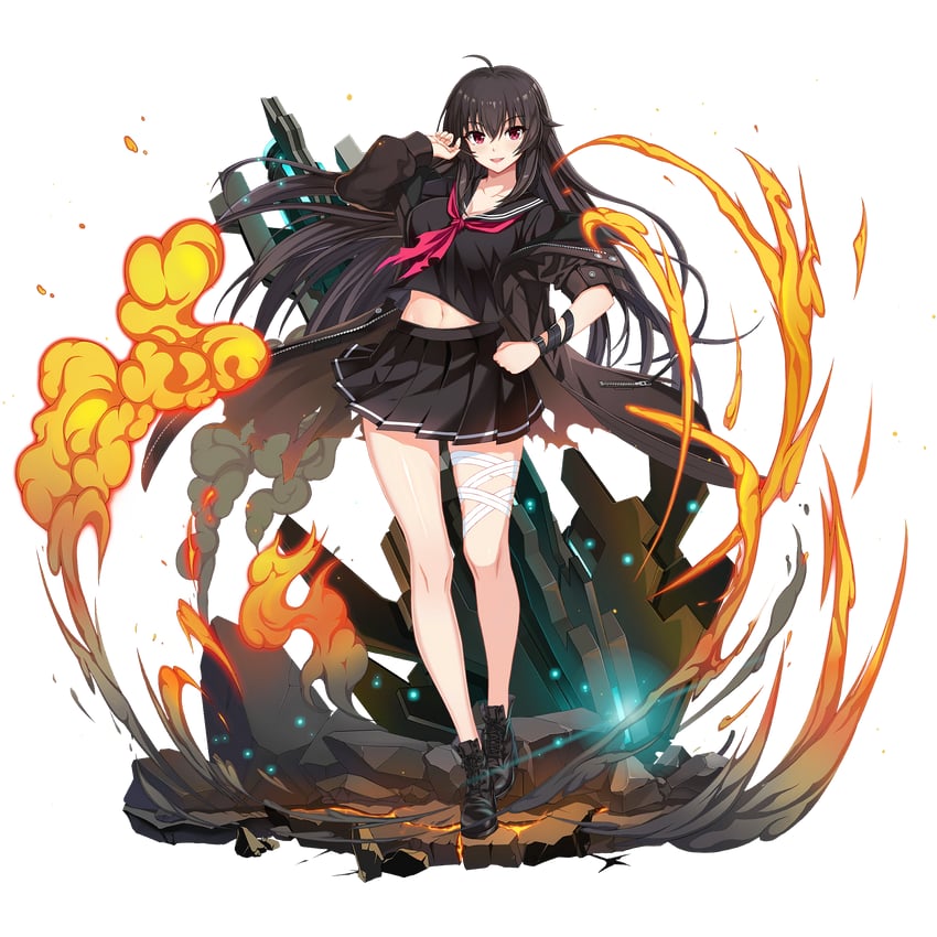 最后起源、灵魂武器、莉莉丝·尤玛 1名女孩 呆毛 缠着绷带的腿 绷带 裸腿
