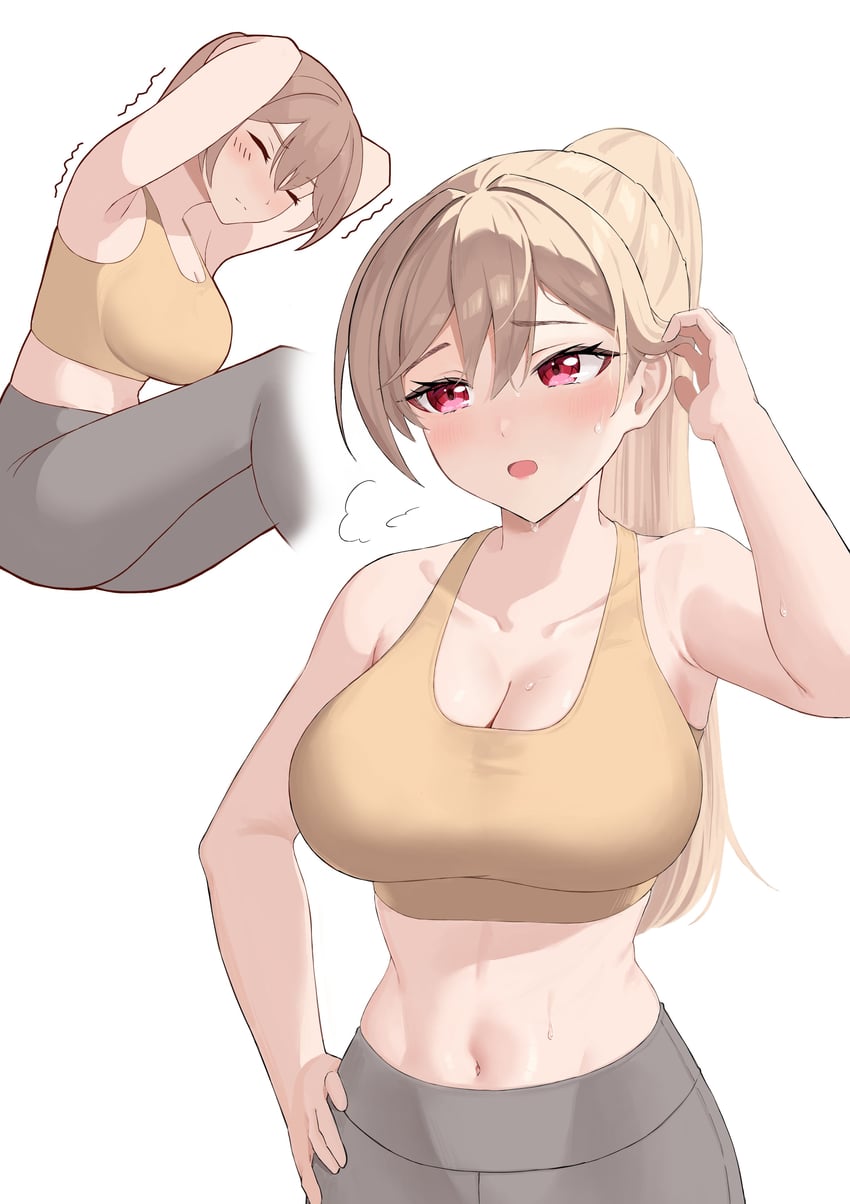 彩虹社、芙莲·E·露丝塔莉欧 1名女孩 乳房 棕发 乳沟 锻炼