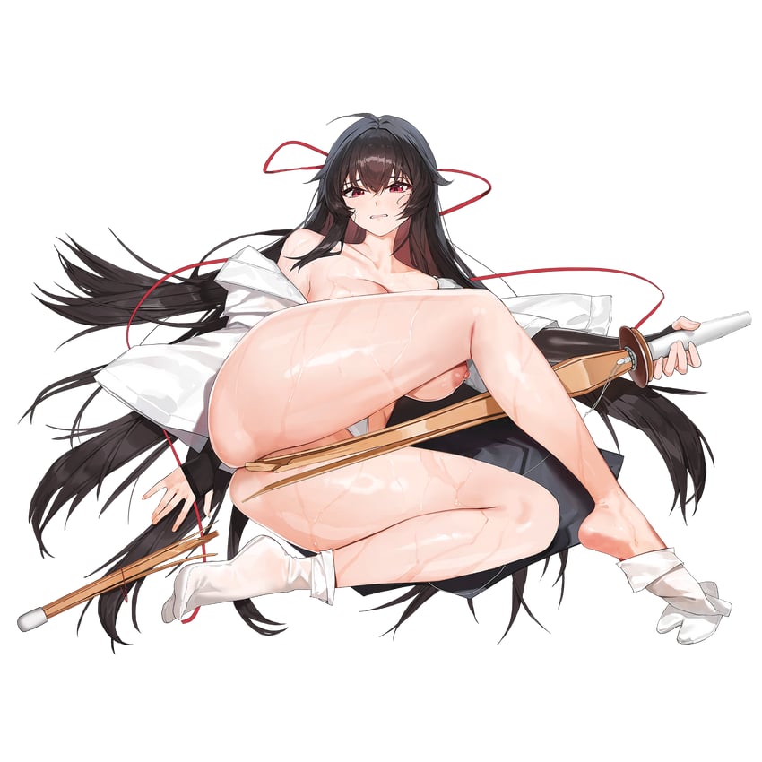 最后起源、灵魂武器、莉莉丝·尤玛 1名女孩 呆毛 屁股 黑色手套 黑色裙子