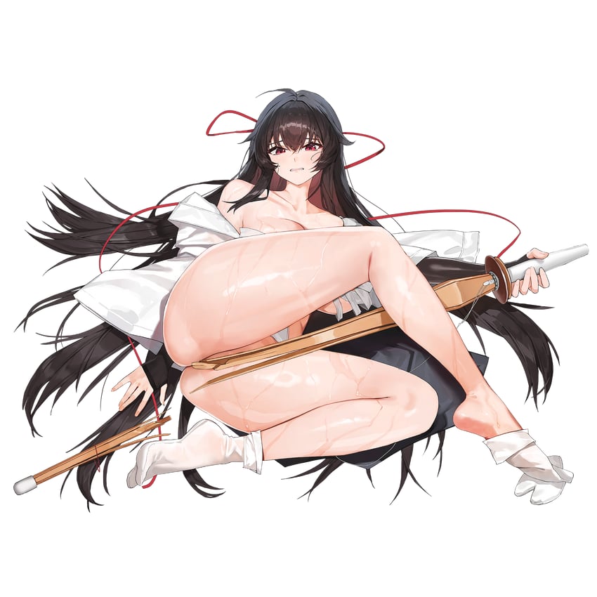 最后起源、灵魂武器、莉莉丝·尤玛 1名女孩 呆毛 屁股 黑色手套 黑色裙子