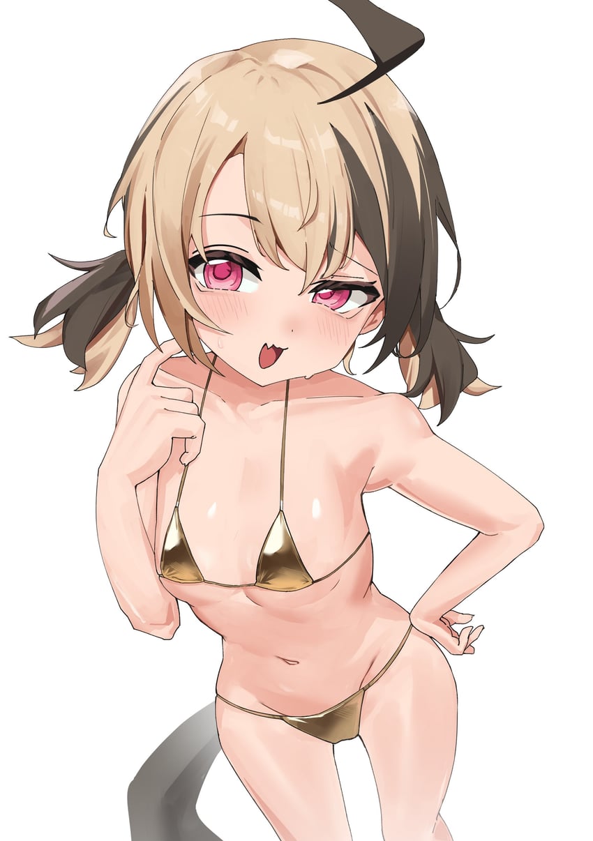 Hololive、Hololive英语、Gigi Murin 1名女孩 :D 呆毛 比基尼 乳房