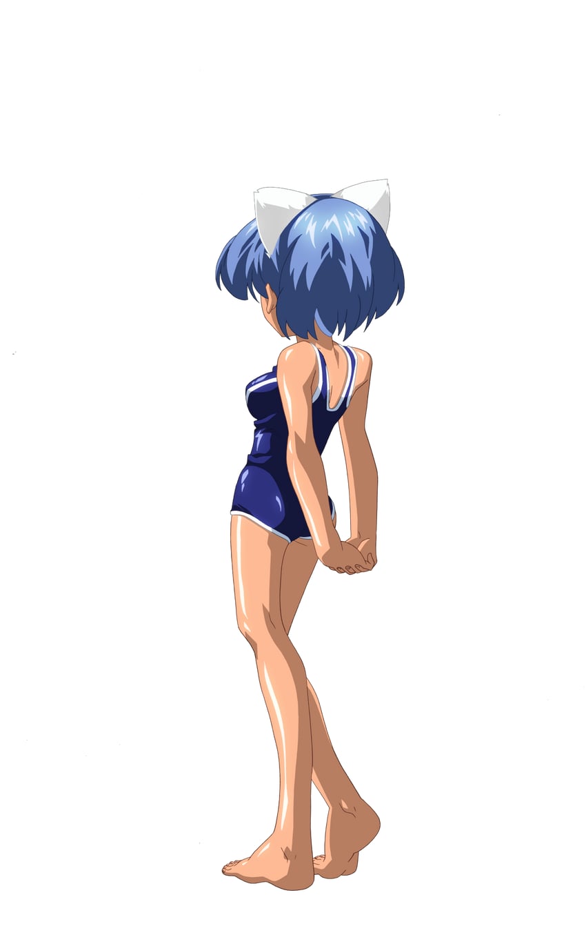 魔法玉、芽衣 (魔法少女☆太郎) 1名女孩 兽耳 赛璐珞上色 双手背在身后 赤脚