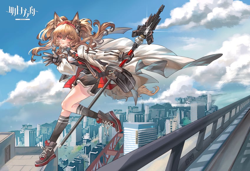 明日方舟、安洁莉娜 (明日方舟) 1名女孩 :D 兽耳毛 兽耳 包