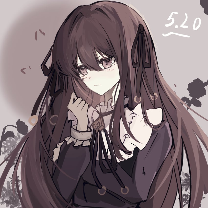 韵律源点 Arcaea、对立 (Arcaea)、对立（Axium）（音弧） 1名女孩 围兜领 黑色连衣裙 黑发 黑色丝带
