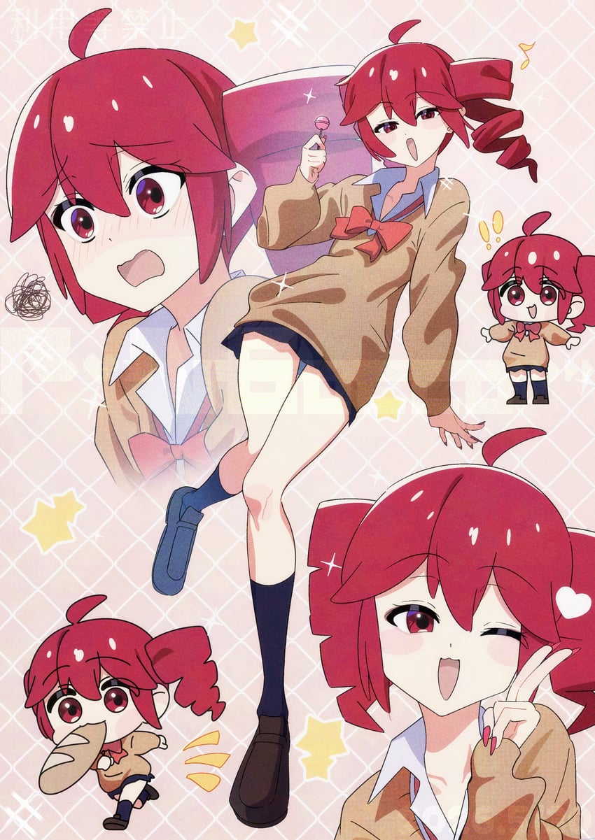 UTAU、重音Teto ! 双重感叹号 1名女孩 :D 微笑