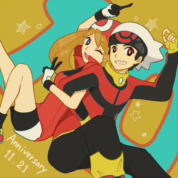 宝可梦、宝可梦 红宝石/蓝宝石/绿宝石、小悠 (宝可梦) 1名男孩 1名女孩 周年纪念 头巾 针织帽