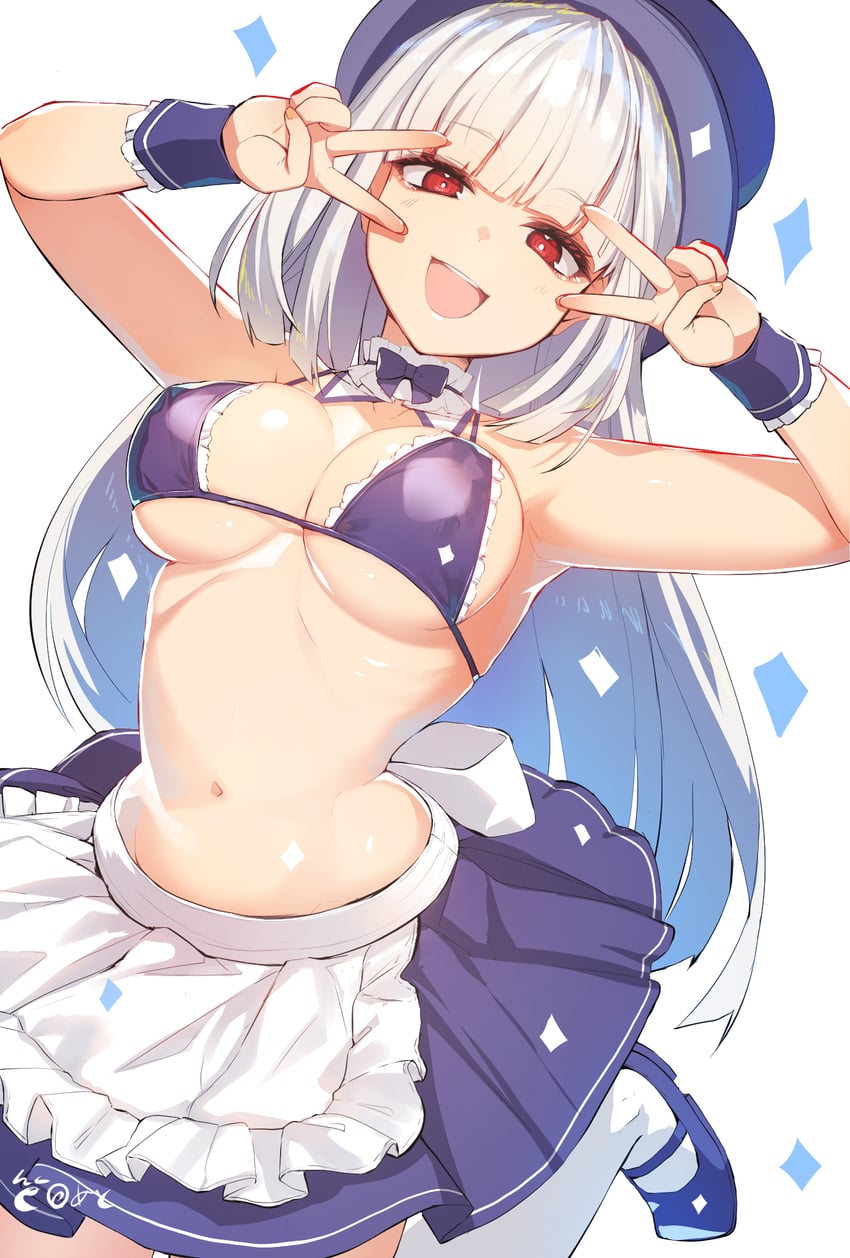 卡普空格斗大乱斗、英格丽德 (卡普空)、ingrid (midnight bliss) (capcom) 1名女孩 :D 改装服装 围裙 腋下