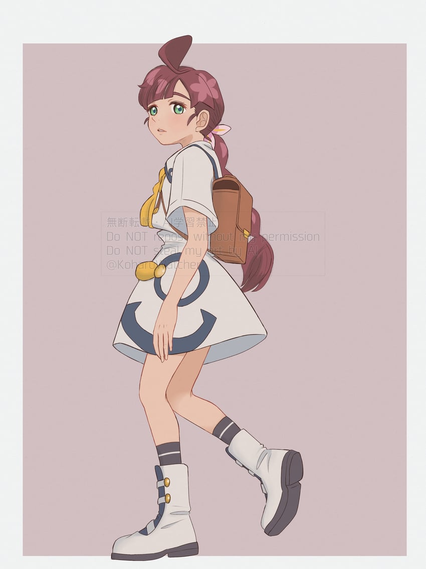 宝可梦、精灵宝可梦 (动画)、宝可梦 旅途 1名女孩 呆毛 阿斯科特领巾 背包 包