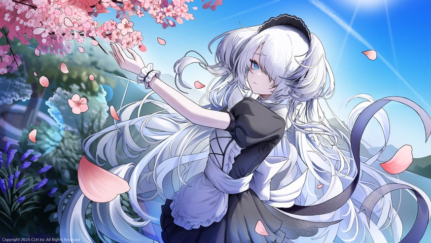 are maids love?、ryu se-ha 1名女孩 呆滞脸 围裙 黑色连衣裙 蓝眼