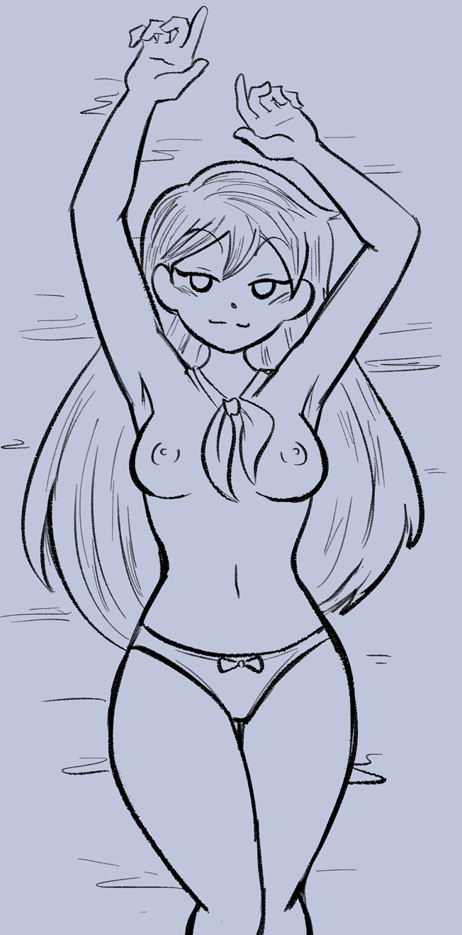 OMORI 床 床单 乳房 长发 领带